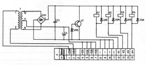 Электрическая принципиальная схема БПР4-3