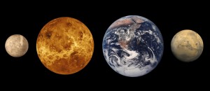Меркурий, Венера, Земля, Марс