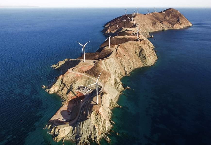 Ветровая электростанция Terna Energy на острове Агиос Георгиос (Греция)
