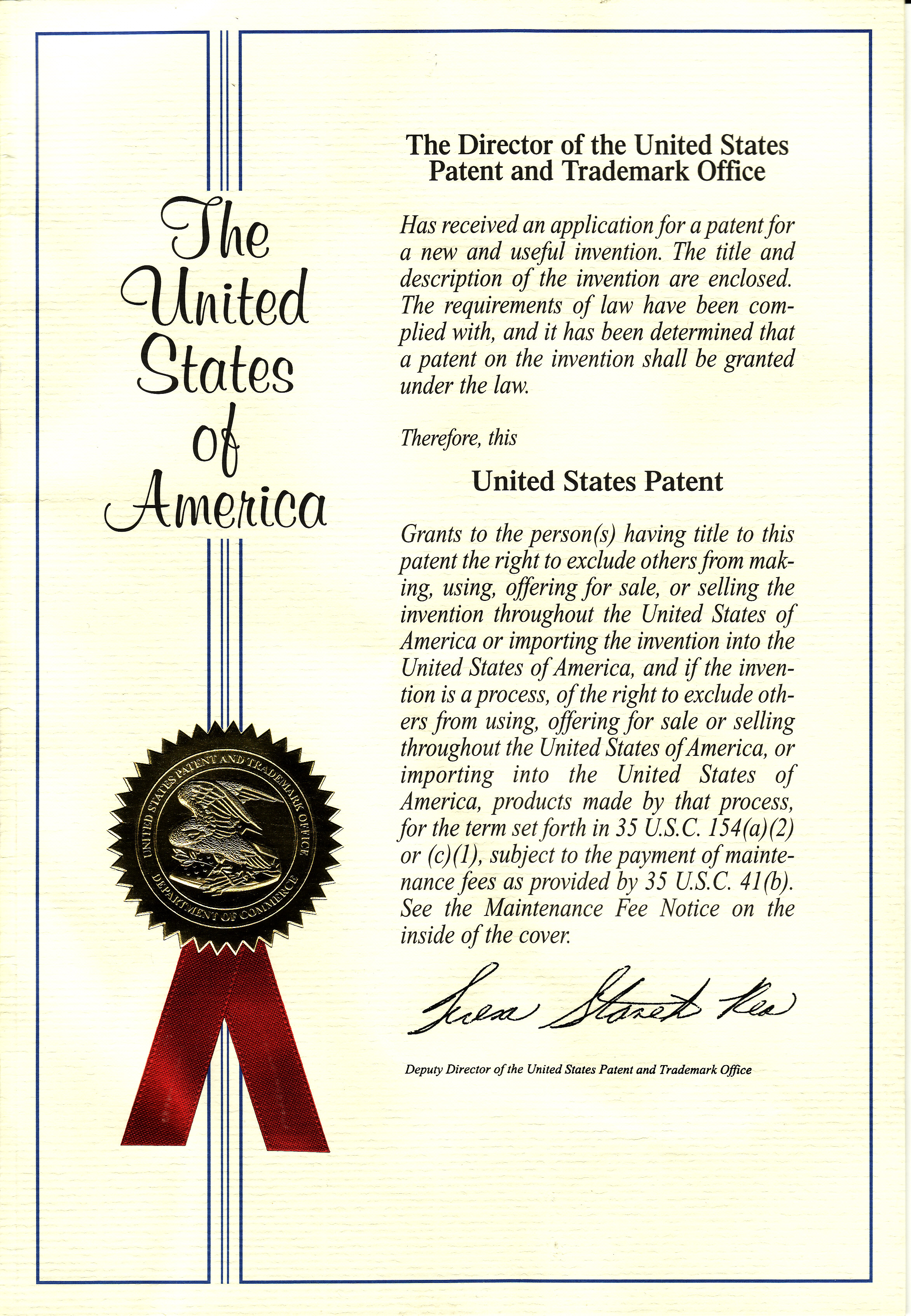 Патент США